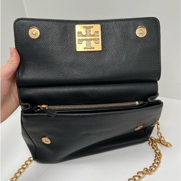 Tort Burch Leather Britten Flap Crossbody Bag - Picture 6 of 10